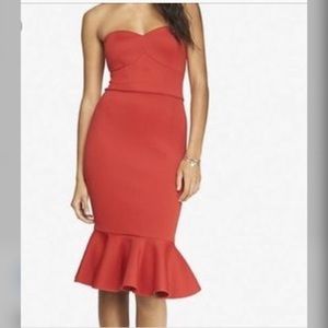 🔥 Red Express brand mermaid strapless dress